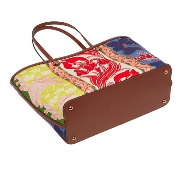 NWT Etro Canvas Tote W/Leather Pouch - Picture 2 of 7